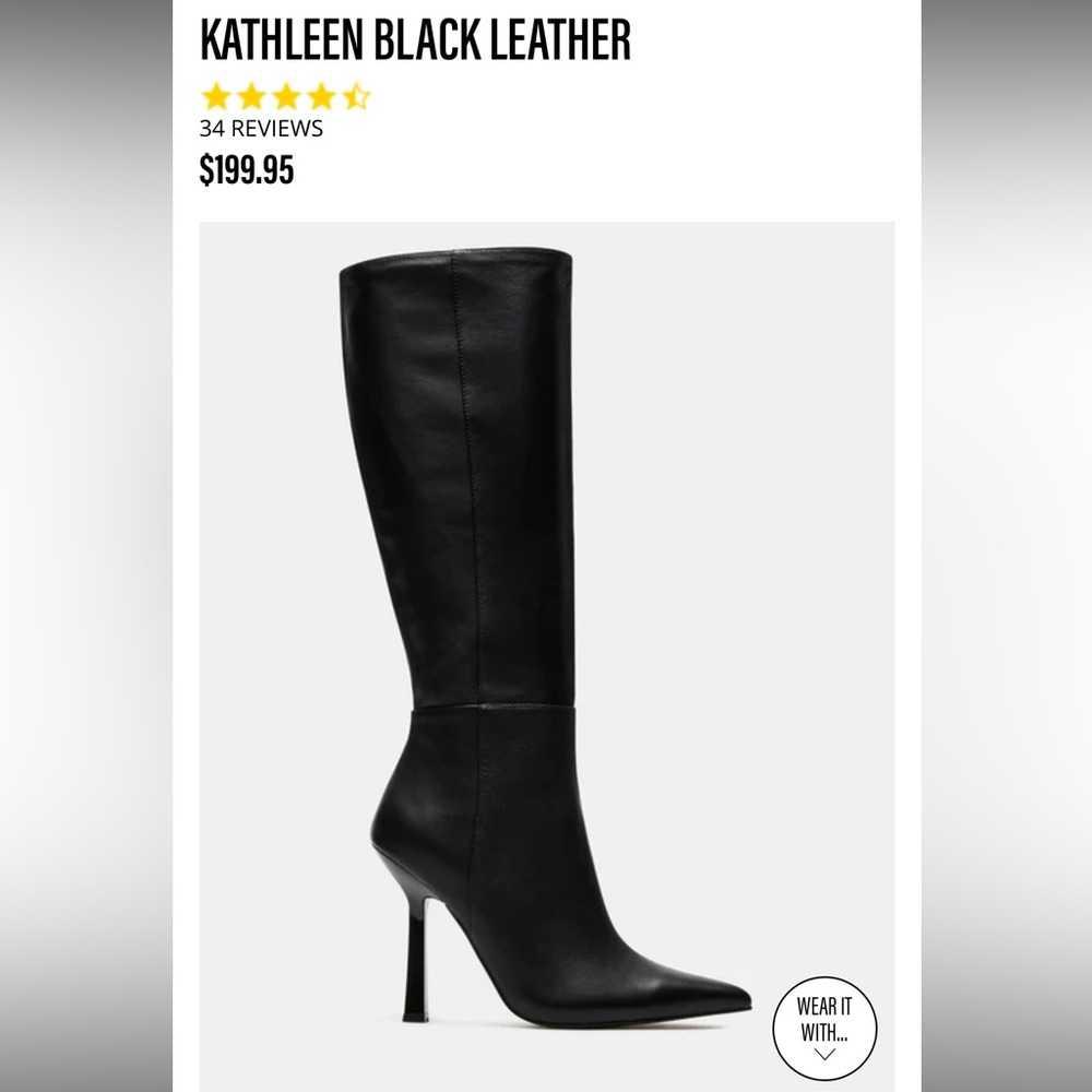 Black Kathleen Boots from Steve Madden